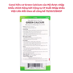 Canxi hữu cơ Green Calcium của Mỹ - Bổ sung canxi cho bà bầu, sau sinh và cho con bú, người lớn, hộp 100 viên