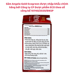 Sâm Angela Gold Ecogreen cải thiện sinh lý nữ (hộp 60 viên)