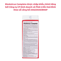 Men vi sinh 10 chủng BioAmicus Complete giúp bổ sung lợi khuẩn, tăng đề kháng lọ 10ml
