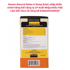 Mason Natural Relax & Sleep - Cải thiện và nâng cao chất lượng giấc ngủ, hộp 90 viên