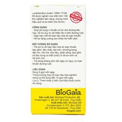 Men vi sinh Biogaia, men vi sinh từ sữa mẹ, bổ sung lợi khuẩn cho bé, nhập khẩu chính hãng, lọ 5ml
