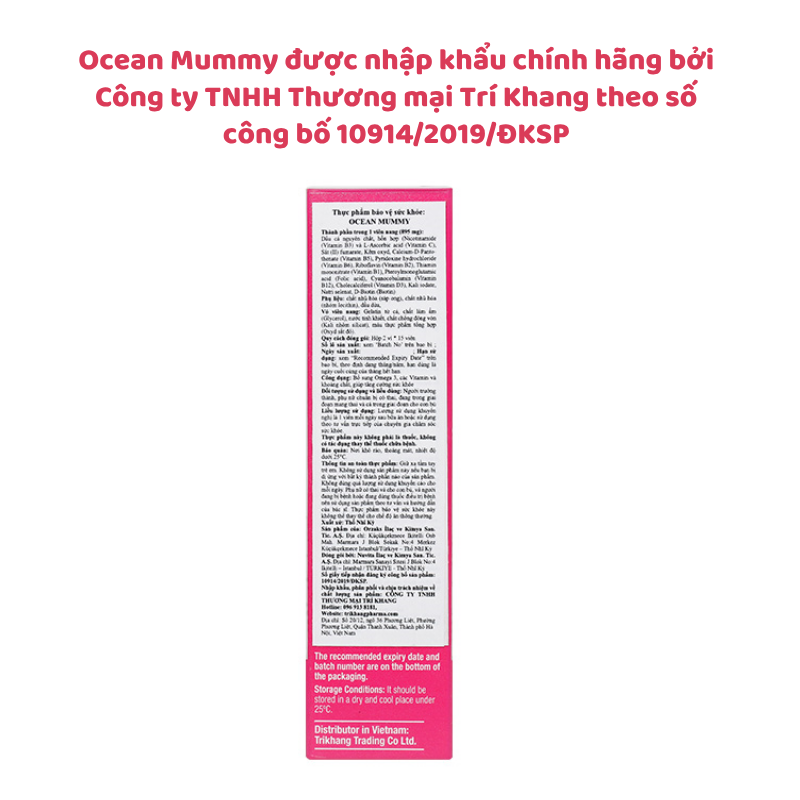 Ocean Mummy - Bổ Sung Omega 3 Và Vitamin Thiết Yếu Cho Mẹ Bầu, Hộp 30 Viên