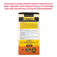 Mason Natural Daily Multiple Vitamins With Minerals - Bổ Sung Vitamin Và Khoáng Chất Cho Cơ Thể Khoẻ Mạnh