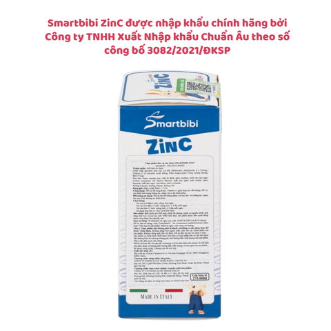 Kẽm chelate hữu cơ Smartbibi ZinC, cải thiện biếng ăn và tăng đề kháng cho trẻ