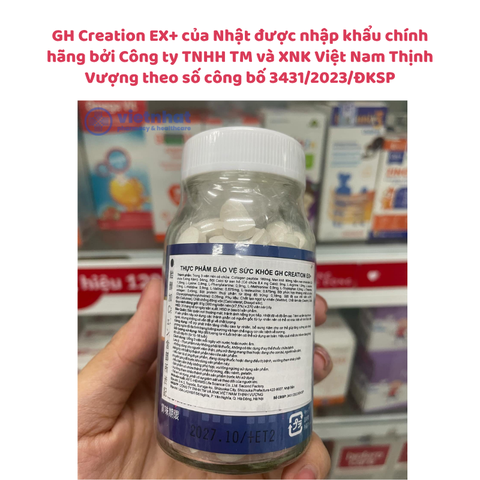 GH Creation EX+, Viên uống hỗ trợ tăng chiều cao chính hãng của Nhật, hộp 270 viên