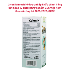 Calunik Imochild - Bổ sung Canxi sinh học, Vitamin D3K2 và Magie giúp bé phát triển chiều cao tối ưu, chai 125ml