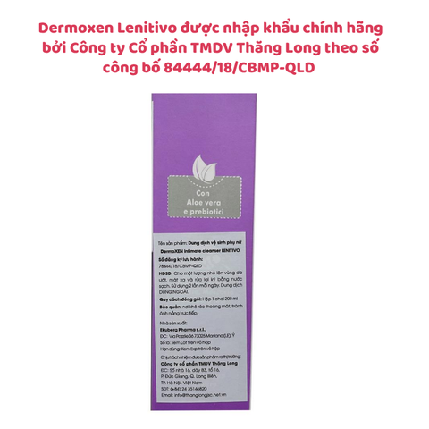 Dermoxen Lenitivo Chính Hãng Ý - Giải Pháp Toàn Diện Chăm Sóc Vùng Kín Dành Cho Phụ Nữ Việt