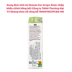 Dung dịch nhỏ tai Otosan Ear Drops giúp kháng khuẩn, chống viêm và giảm đau tai, lọ 10ml