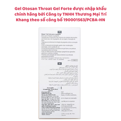 Gel Otosan Throat Gel Forte giúp giảm ho, giảm đau họng, điều trị viêm họng cấp tính, nhập khẩu từ Ý