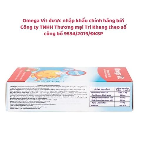 Siro Omega Vit, bổ sung Omega 3 (DHA và EPA) hỗ trợ phát triển não bộ và thị lực cho trẻ