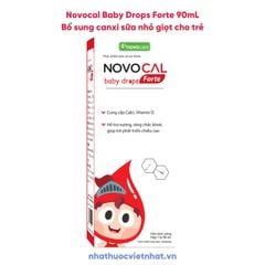 Novocal Baby Drops Forte - Canxi Sữa Nhỏ Giọt Cho Bé Phát Triển Chiều Cao Tối Ưu, Chai 90ml