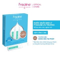 Nước muối ưu trương Fysoline xanh giảm nghẹt mũi, khô mũi, tép 5ml