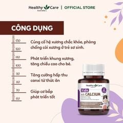 Viên uống canxi sữa Milk Calcium Healthy Care Úc 60 viên cho bé từ 4 tháng