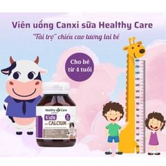Viên uống canxi sữa Milk Calcium Healthy Care Úc 60 viên cho bé từ 4 tháng