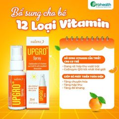 Xịt Upgro Spray - Bổ sung vitamin tổng hợp dạng xịt cho bé, nhập khẩu châu Âu