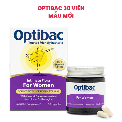 Optibac Probiotic For Women (Optibac tím) mẫu mới, men vi sinh phụ khoa số 1 từ Anh Quốc - nhập khẩu chính hãng