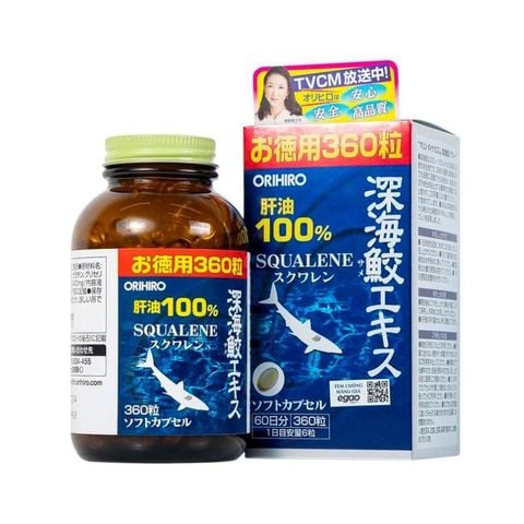 Viên sụn cá mập Orihiro của Nhật giúp chống oxy hoá, giảm viêm và đau khớp, hộp 360 viên