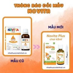 Vitamin Novita Drops - Bổ sung vitamin tổng hợp, hỗ trợ tăng đề kháng cho trẻ từ 0 tháng tuổi (Novita Plus Mẫu Mới)