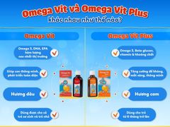 Omega Vit Plus Hỗ Trợ Bổ Sung Omega 3, DHA, Vitamin, Khoáng Chất Cho Trẻ Thông Minh, Phát Triển Toàn Diện Chai 100ml