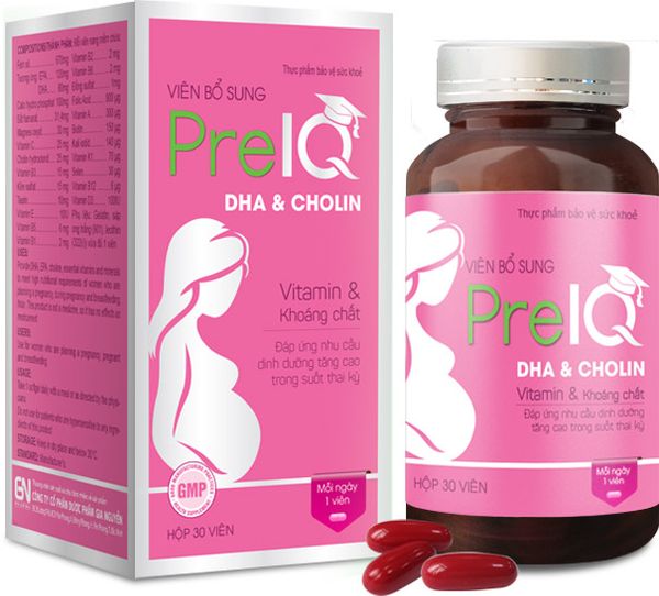 Pre IQ bổ sung vitamin cho bà bầu chai 30 viên