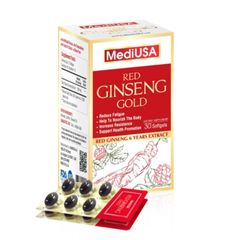 Viên Uống Hồng Sâm MediUSA Red Ginseng Gold, Tăng Cường Sức Khoẻ, Hộp 30 Viên