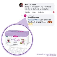 Dung dịch nước muối ưu trương nhỏ mũi Nebial 3% flaconcini/ Nebianax 3% flaconcini, giảm nghẹt, giảm viêm