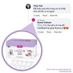 Dung dịch nước muối ưu trương nhỏ mũi Nebial 3% flaconcini/ Nebianax 3% flaconcini, giảm nghẹt, giảm viêm