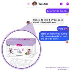 Dung dịch nước muối ưu trương nhỏ mũi Nebial 3% flaconcini/ Nebianax 3% flaconcini, giảm nghẹt, giảm viêm