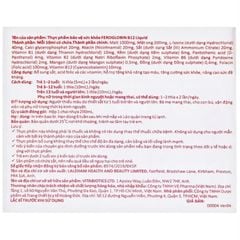 Sắt Feroglobin B12 Vitabiotics Liquid bổ sung sắt hữu cơ, vitamin và khoáng chất cho trẻ em và người lớn, chai 200ml