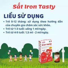 Sắt Nhỏ Giọt Iron Tasty Từ Ý - Giải Pháp Toàn Diện Cho Trẻ Thiếu Máu Thiếu Sắt, Chai 30ml