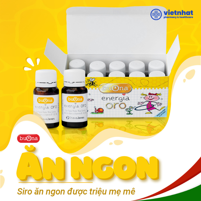 Siro ăn ngon Buona Energia Oro cho trẻ biếng ăn chậm lớn