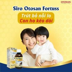 Siro ho ForTuss - Giảm ho khan, ho có đờm đặc, an toàn và hiệu quả cho trẻ từ 1 tuổi, chai 150ml