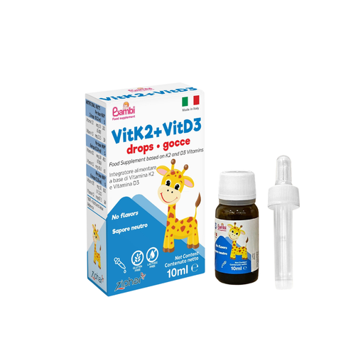 Siro VitK2 + VitD3 Ziphar - Hỗ trợ hấp thu canxi, giúp trẻ ngủ ngon & phát triển xương chắc khỏe (0-9 tuổi)
