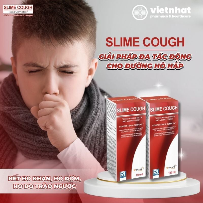Siro ho Slime Cough - Giải pháp hiệu quả cho cơn ho dai dẳng, an toàn cho cả gia đình, chai 150ml