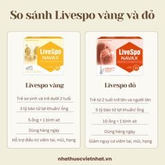 LiveSpo NAVAX màu đỏ, chuyên dụng dạng xịt mũi giúp giảm nguy cơ viêm đường tai, mũi, họng (mẫu mới, hộp 10 ống x 4ml)
