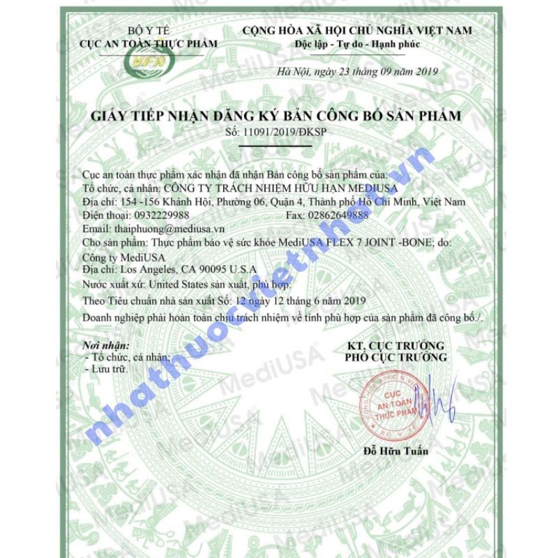 Viên bổ xương khớp MediUSA Flex 7 Joint-Bone - Giải pháp toàn diện cho sức khỏe xương khớp, Hộp 30 viên