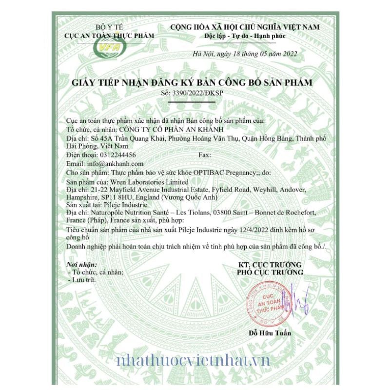 Men vi sinh Optibac Pregnancy - Giải pháp bổ sung lợi khuẩn cho phụ nữ mang thai và cho con bú, hộp 30 viên