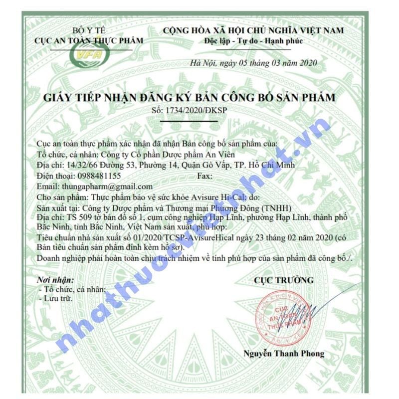 Avisure Hi-Cal - Bổ Sung Canxi Cho Mẹ Bầu Và Sau Sinh