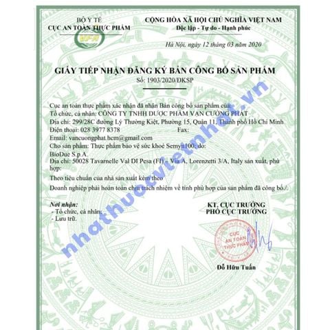 Semyn 100 – Hỗ trợ sức khỏe sinh sản nam giới (Hộp 30 viên)