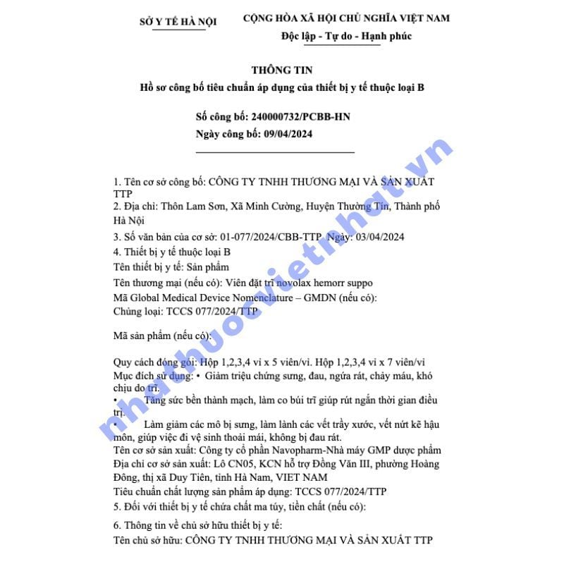 Viên đặt trĩ Novolax Hemorr Suppo – Dịu cơn đau, giảm ngứa rát sau 2 phút