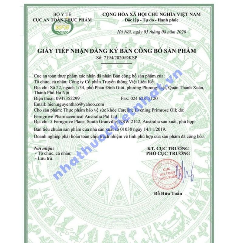 Tinh Dầu Hoa Anh Thảo Careline - Giải pháp tự nhiên giúp cân bằng nội tiết tố từ Úc, Hộp 60 viên