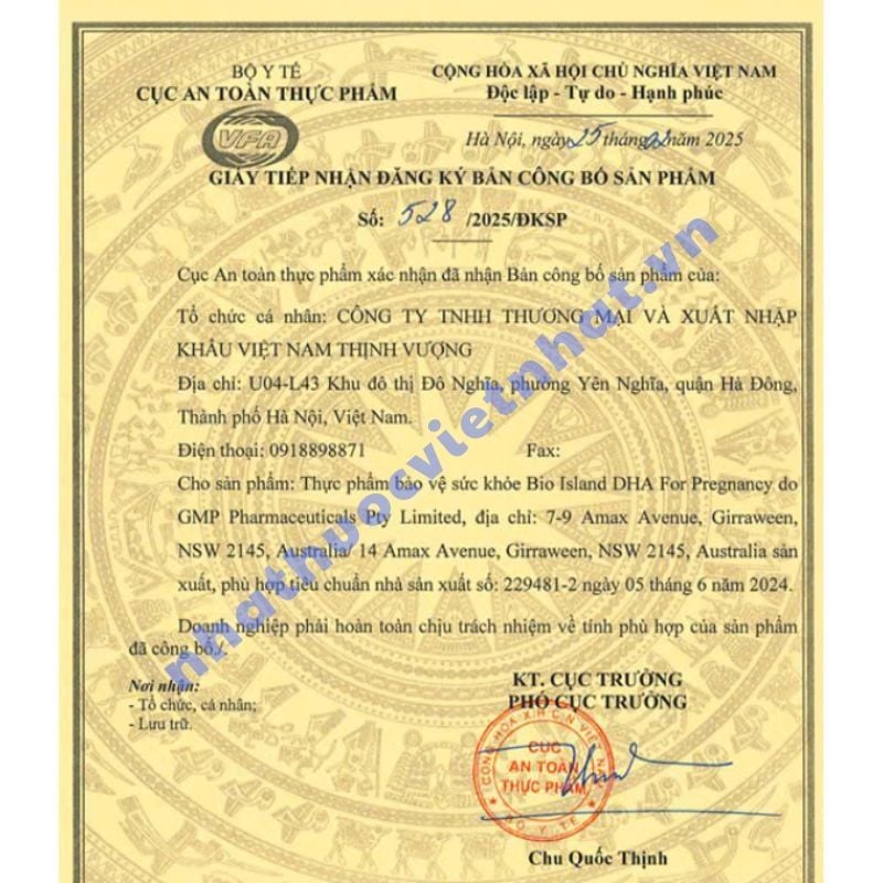Viên uống bổ sung DHA cho bà bầu Bio Island của Úc, hộp 60 viên