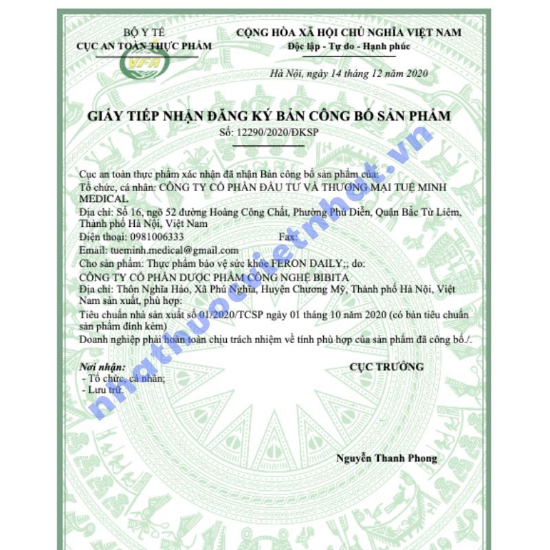 Sắt hữu cơ dạng nước Feron Daily - Bổ sung sắt và vitamin cho mọi lứa tuổi, hộp 20 ống