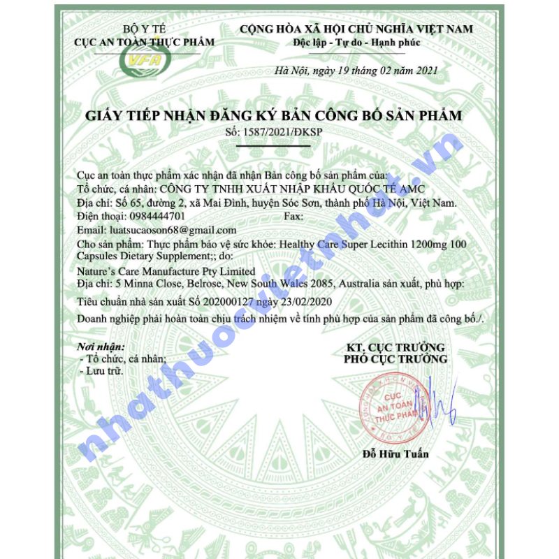 Mầm Đậu Nành Lecithin Healthy Care - Hỗ trợ giảm cholesterol, tăng cường chức năng gan, hộp 100 viên