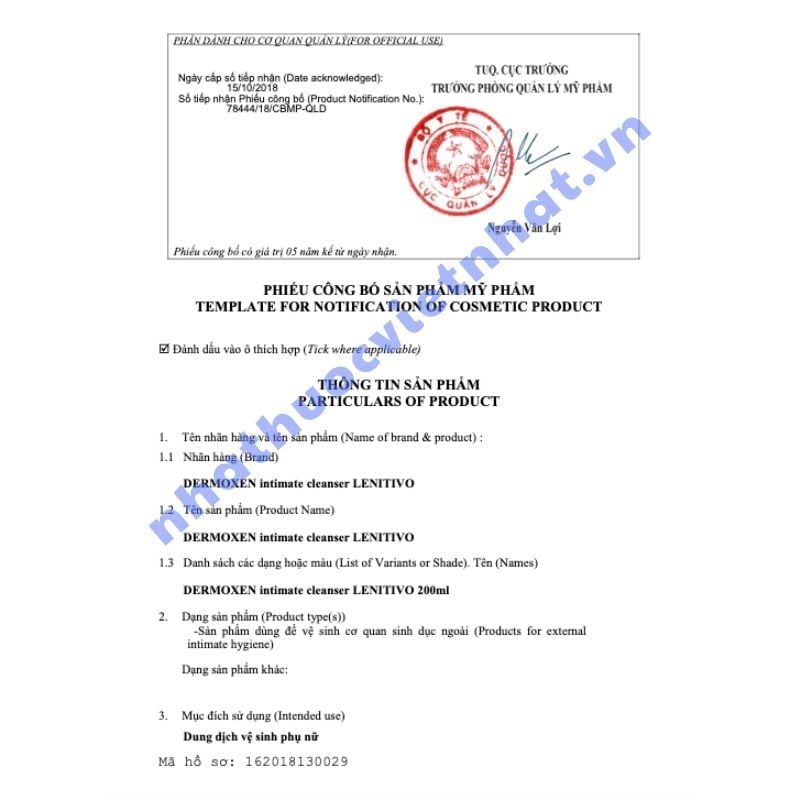 Dermoxen Lenitivo Chính Hãng Ý - Giải Pháp Toàn Diện Chăm Sóc Vùng Kín Dành Cho Phụ Nữ Việt