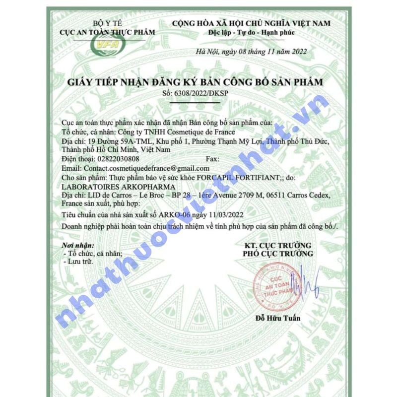 Forcapil Fortifiant - Bí quyết cho mái tóc chắc khỏe, bóng mượt chỉ sau 3 tháng sử dụng, hộp 60 viên