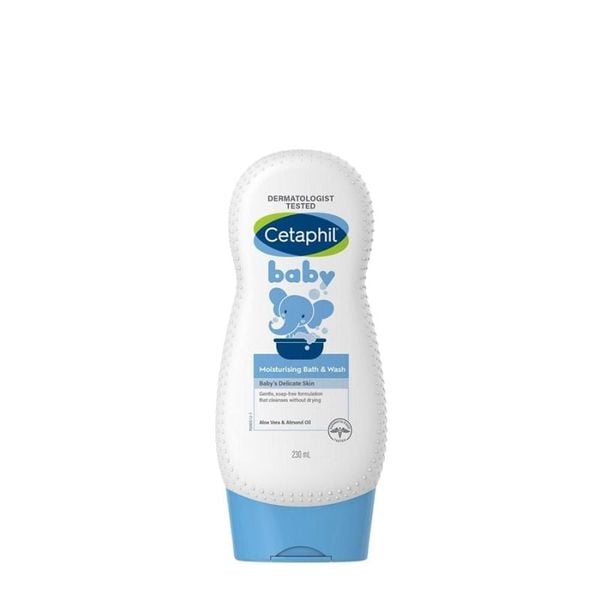 Sữa tắm dưỡng ẩm dịu lành cho bé Cetaphil Baby Moisturizing Bath & Wash, 230 ml