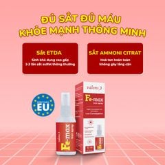 Sắt xịt Fe Max - Bổ sung sắt hữu cơ cho trẻ dạng xịt, ngừa thiếu máu hiệu quả