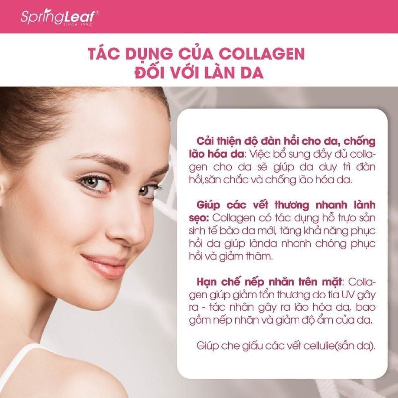 SpringLeaf Collagen 6 in 1 Úc - Viên Uống Đẹp Da, Chống Lão Hóa