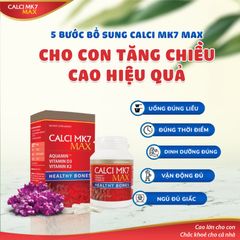 Calci MK7 Max - Bổ sung canxi hữu cơ từ tảo biển đỏ, kết hợp với vitamin D3 và K2MK7, hộp 60 viên